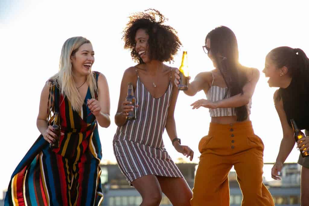 Four girls dancing